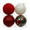 Assorted 4 Pack 4.7" Red, Green & White Peppermint Lane Shatterproof Ball Ornaments, 1pc. by Ashland®